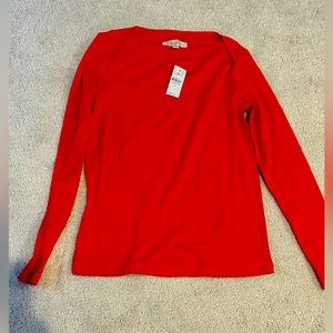 Loft Boat Neck Ribbed Tee - NWT - Medium